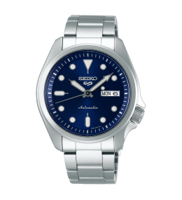 Montre Homme SEIKO 5 - Automatique 3 aiguilles, jour et date acier SRPE53K1