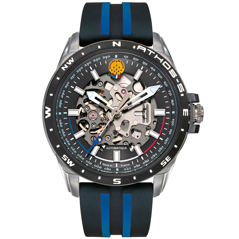 Montre Homme Patrouille De France Athos 5, Automatique, acier et silicone 668119