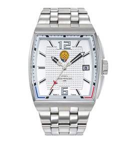 Montre Homme Patrouille De France Athos 4, forme tonneau, 3 aiguilles et date acier 668155