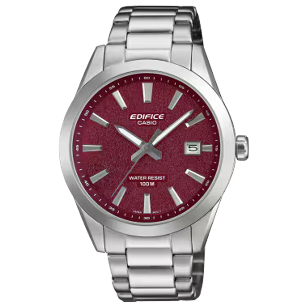 Montre CASIO EDIFICE, 3 aiguilles et date, acier EFV-160D-4AVEF