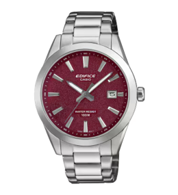 Montre CASIO EDIFICE, 3 aiguilles et date, acier EFV-160D-4AVEF