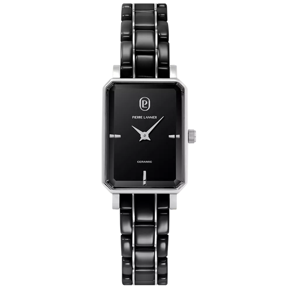 Montre Femme Pierre Lannier ARIANE, acier et céramique noire 084K839