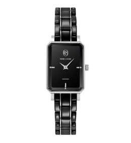 Montre Femme Pierre Lannier ARIANE, acier et céramique noire 084K839