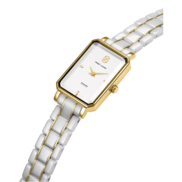 Montre Femme Pierre Lannier Ariane 085L809 Céramique Blanche & Doré