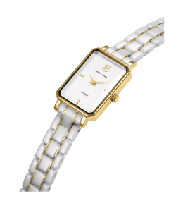 Montre Femme Pierre Lannier Ariane 085L809 Céramique Blanche & Doré