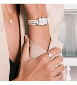 Montre Femme Pierre Lannier Ariane 085L809 Céramique Blanche & Doré
