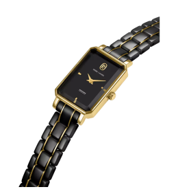Montre Femme Pierre Lannier Ariane 085L839 Céramique Noire & Doré