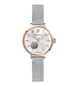 Montre Femme Pierre Lannier SOLINE, automatique, acier bicolore et bracelet milanais 138F921