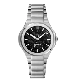 Montre Homme Pierre Lannier GRAPHITE en acier et cadran carbone 201G181