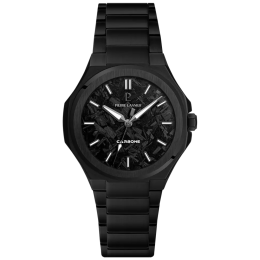 Montre Homme Pierre Lannier GRAPHITE en acier PVD noir et cadran carbone 202K489