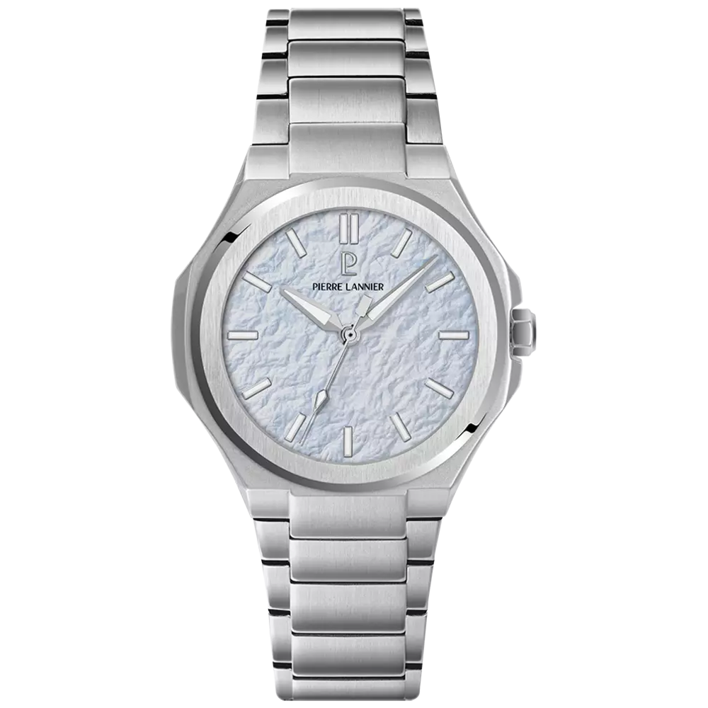 Montre Homme Pierre Lannier GRAPHITE en acier et cadran bleu glacier 203G161