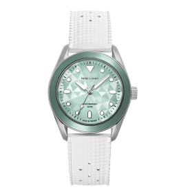 Montre Mixte Pierre Lannier X ATM, BORA en acier et caoutchouc FKM et cadran vert 207K171