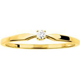 Bague or jaune 375/1000 et diamant 0,04 carat, taille brillant by Stauffer