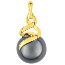 Pendentif Or Jaune 375/1000 et Perle de Tahiti 8,5 mm par Stauffer