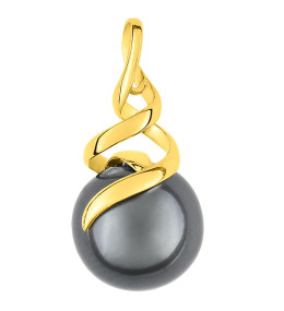 Pendentif Or Jaune 375/1000 et Perle de Tahiti 8,5 mm par Stauffer