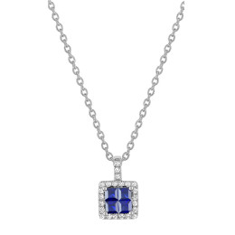 Collier Argent 925, Cristaux Bleus et Oxydes par Stauffer
