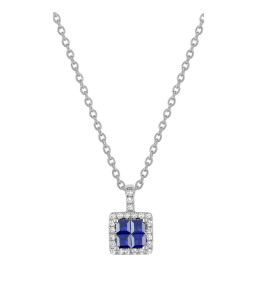 Collier Argent 925, Cristaux Bleus et Oxydes par Stauffer