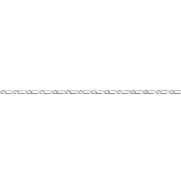 Chaîne argent 925/1000, mailles alternées 1+1, largeur 2,50 mm, longueur 45 cm by Stauffer