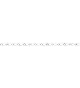 Chaîne argent 925/1000, mailles alternées 1+1, largeur 2,50 mm, longueur 45 cm by Stauffer