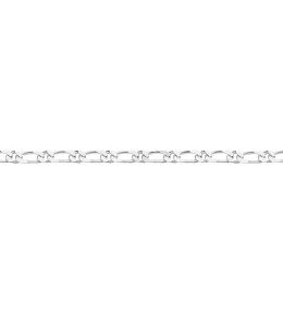 Chaîne argent 925/1000, mailles alternées 1+1, largeur 6,00 mm, longueur 45 cm by Stauffer