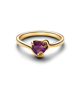 Bague Pandora Disney Sally Cœur Violet Or Jaune 14K (164734C01)