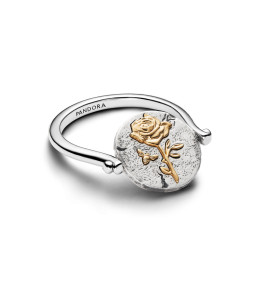 Bague Pandora Médaillon Réversible Rose Or & Argent (164811C00)