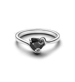 Bague Pandora Disney Jack Skellington Cœur Noir Argent (194733C01)