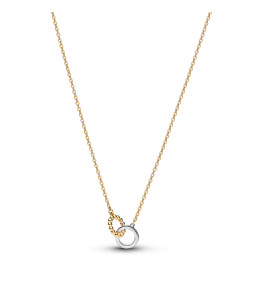 Collier Pandora Cercles Entrelacés Bicolores Or & Argent 45cm (364825C01-45)