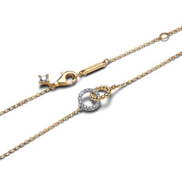 Collier Pandora Cercles Entrelacés Bicolores Or & Argent 45cm (364825C01-45)