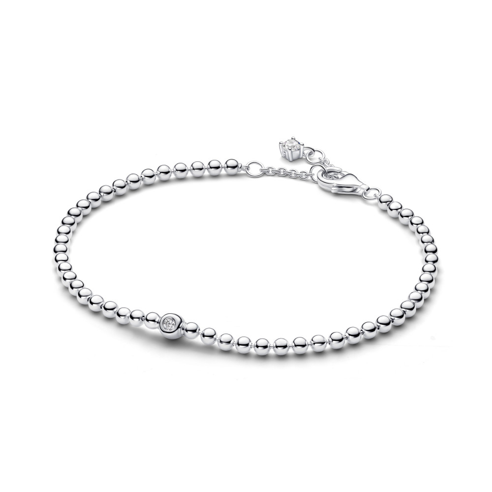 Bracelet Pandora rivière boule et pierre scintillante en argent 925/1000, 594822C01