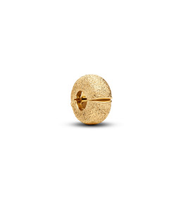 Charm clip mini Pandora texturé en métal doré or jaune 585/1000 764771C00
