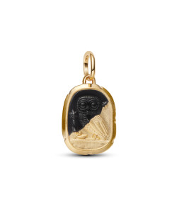 Charm médaillon Pandora Chouette en métal doré or jaune 585/1000 764805C01