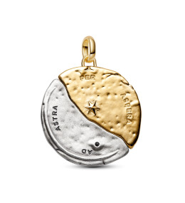Charm Médaillon Pandora Soleil & Lune 28mm Or & Argent (764806C01)