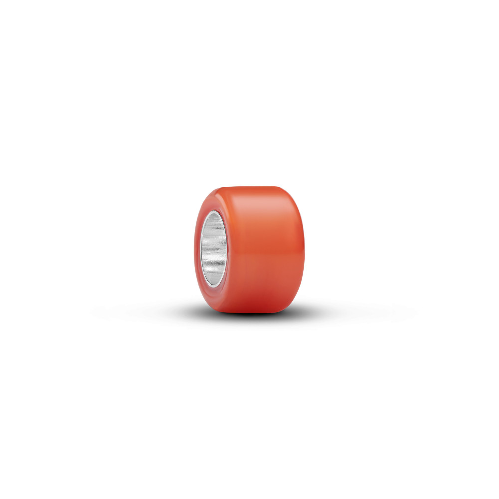 Charm mini Pandora en verre de Murano orange en argent 925/1000 794773C04