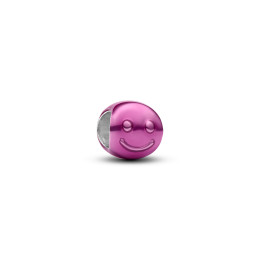 Charm mini Pandora visage souriant rose en argent 925/1000 794815C01