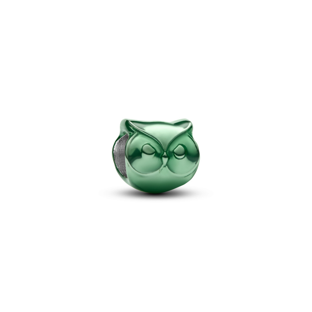 Charm mini Pandora chouette verte en argent 925/1000 794900C01