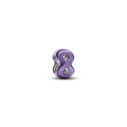 Charm mini Pandora symbole de l'infini violet en argent 925/1000 794909C01