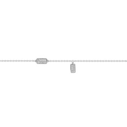 Bracelet argent 925/1000, motids rectangulaires pavage en oxydes de zirconium by Stauffer