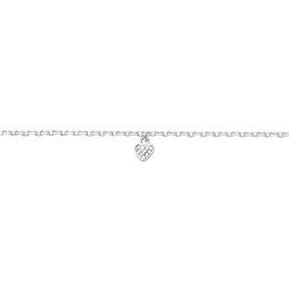 Chevillère argent 925/1000, motif coeur pavage en oxydes de zirconium by Stauffer