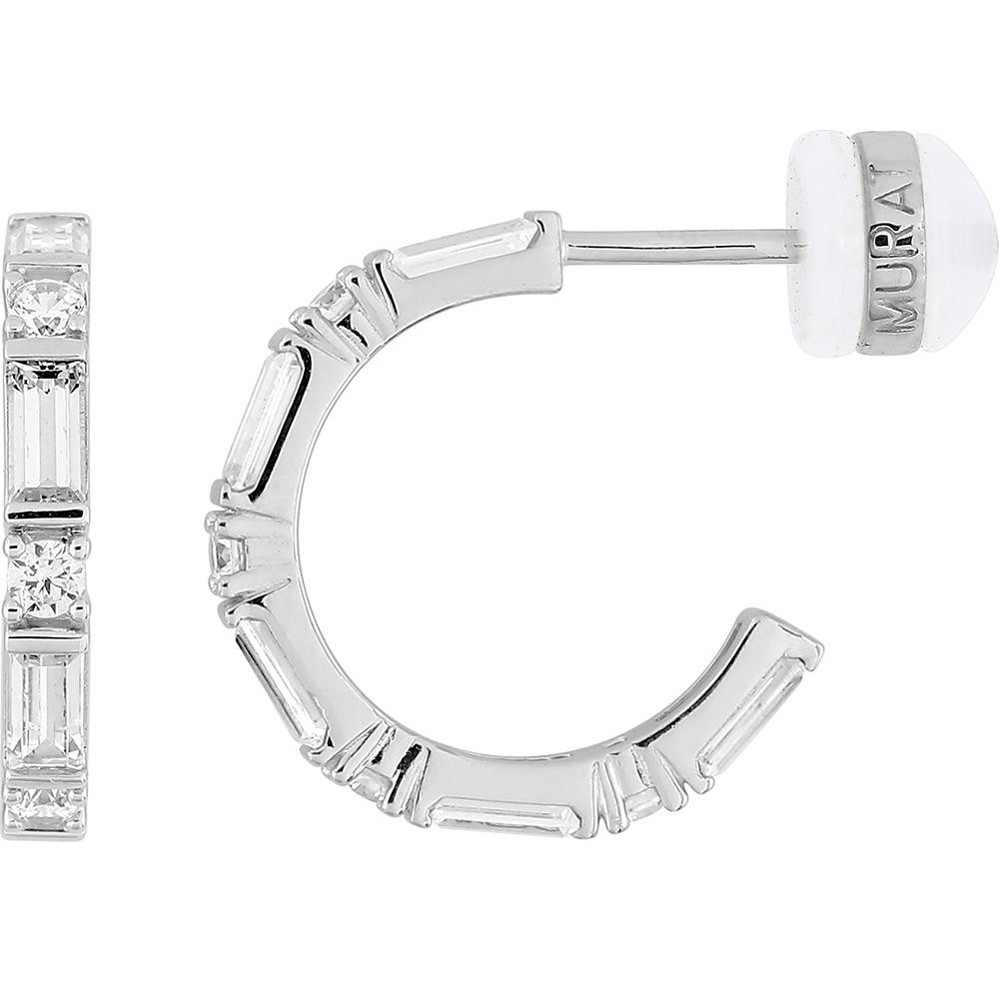 Boucles d'oreilles Aube Murat Paris en argent 925/1000 et oxydes de zirconium 305047.1