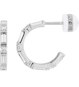 Boucles d'oreilles Aube Murat Paris en argent 925/1000 et oxydes de zirconium 305047.1