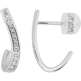 Boucles d'oreilles Aube Murat Paris en argent 925/1000 et oxydes de zirconium 305328.1