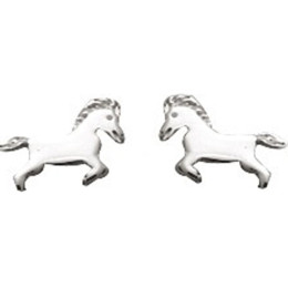 Boucles d'oreilles argent 925/1000, cheval by Stauffer