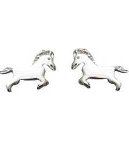 Boucles d'oreilles argent 925/1000, cheval by Stauffer
