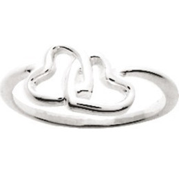 Bague coeurs entrelacés en Argent 925/1000 by Stauffer