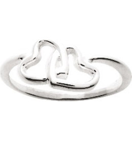 Bague coeurs entrelacés en Argent 925/1000 by Stauffer