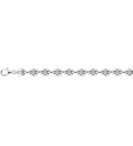 Bracelet argent 925/1000, mailles grain de café, largeur 6,50 mm, longueur 18 cm by Stauffer