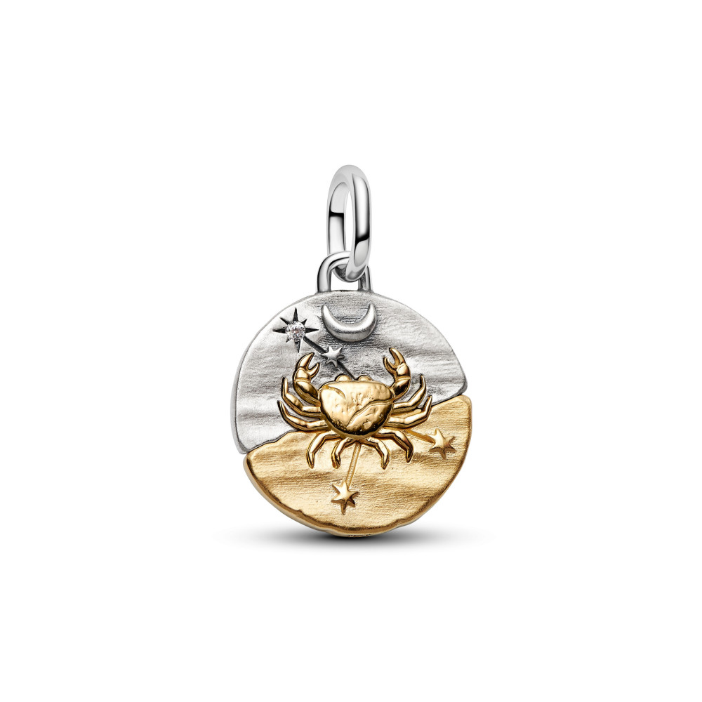 Charm Pandora Talisman zodiaque Cancer en argent 925/1000 et métal doré or jaune 585/1000 764984C01