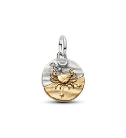Charm Pandora Talisman zodiaque Cancer en argent 925/1000 et métal doré or jaune 585/1000 764984C01