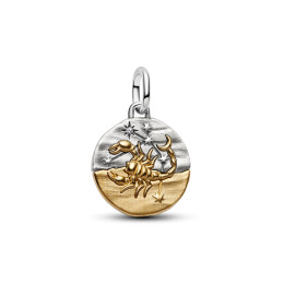 Charm Pandora Talisman zodiaque Scorpion en argent 925/1000 et métal doré or jaune 585/1000 764985C01